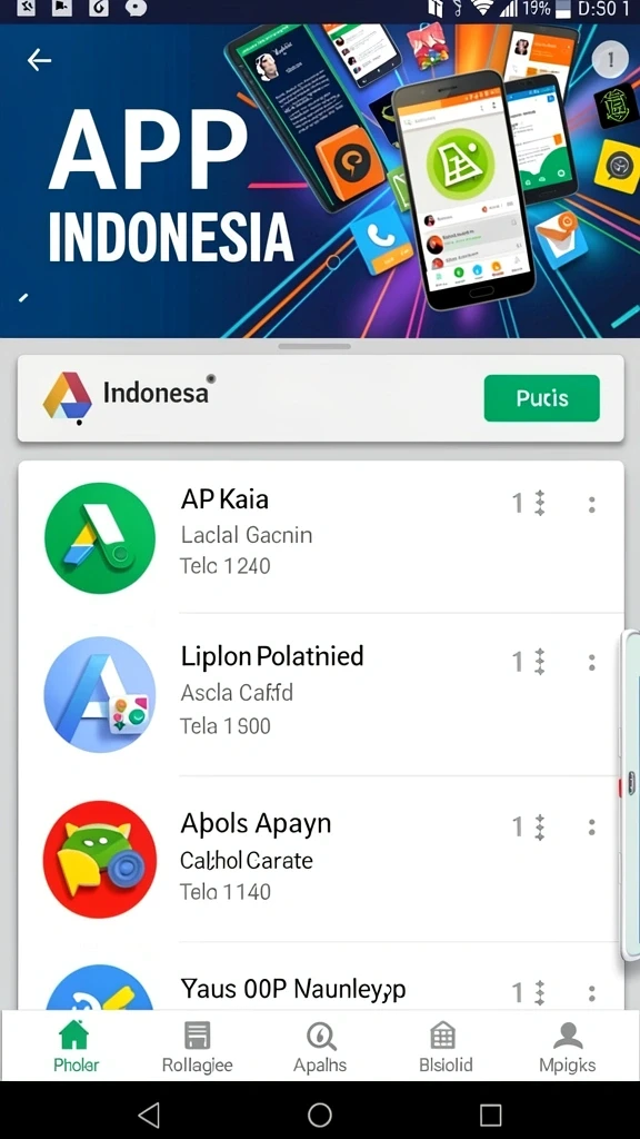 Tampilan antarmuka aplikasi yang menarik dan user-friendly.