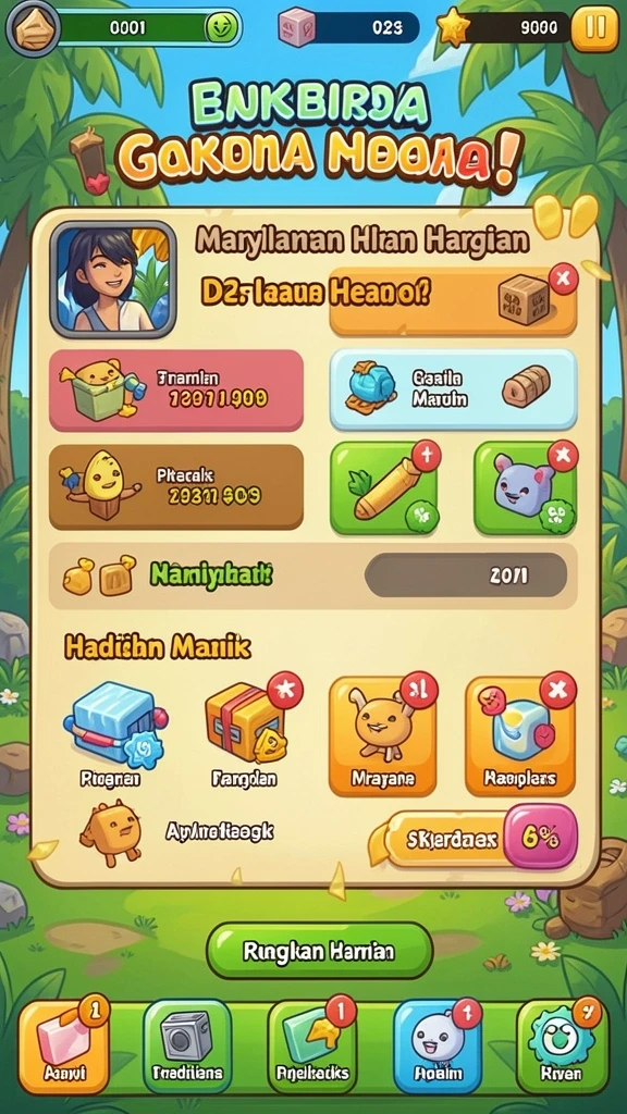 Screenshot menampilkan tema permainan slot klasik.