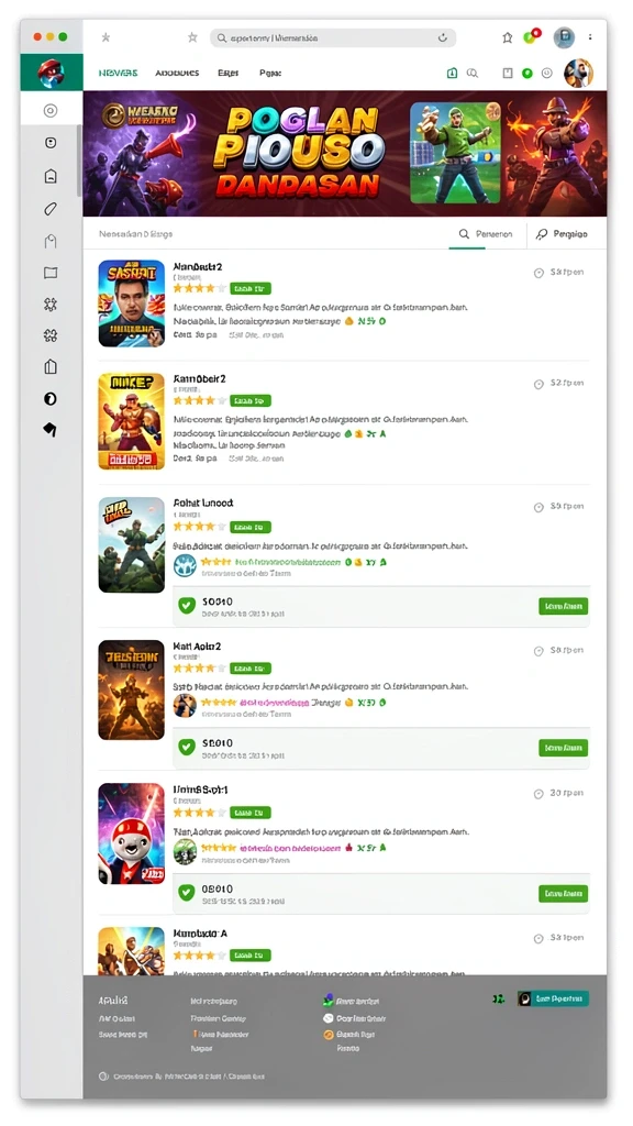 Screenshot menunjukkan tema permainan yang berwarna-warni.