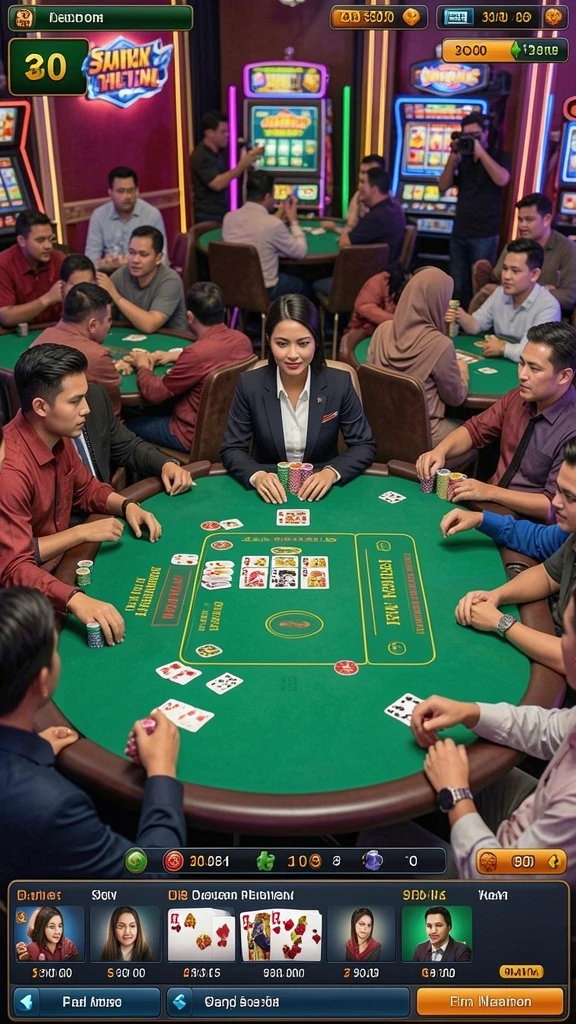 Gulungan yang siap diputar dengan berbagai tema.