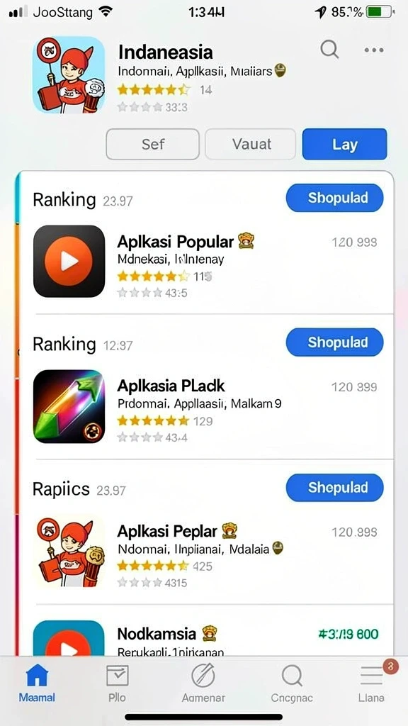 Tampilan awal yang menarik dan mudah dinavigasi.