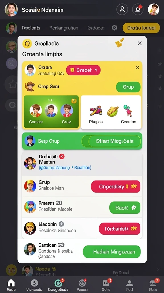 Karakter-karakter unik dengan kemampuan spesial.