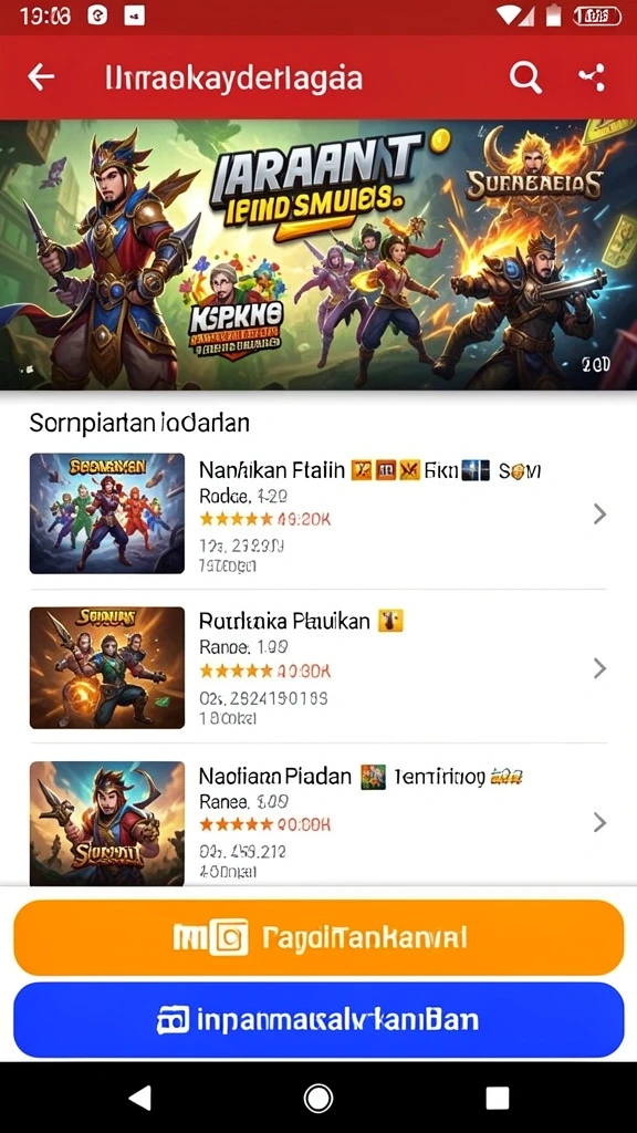 Koleksi permainan yang sangat beragam.