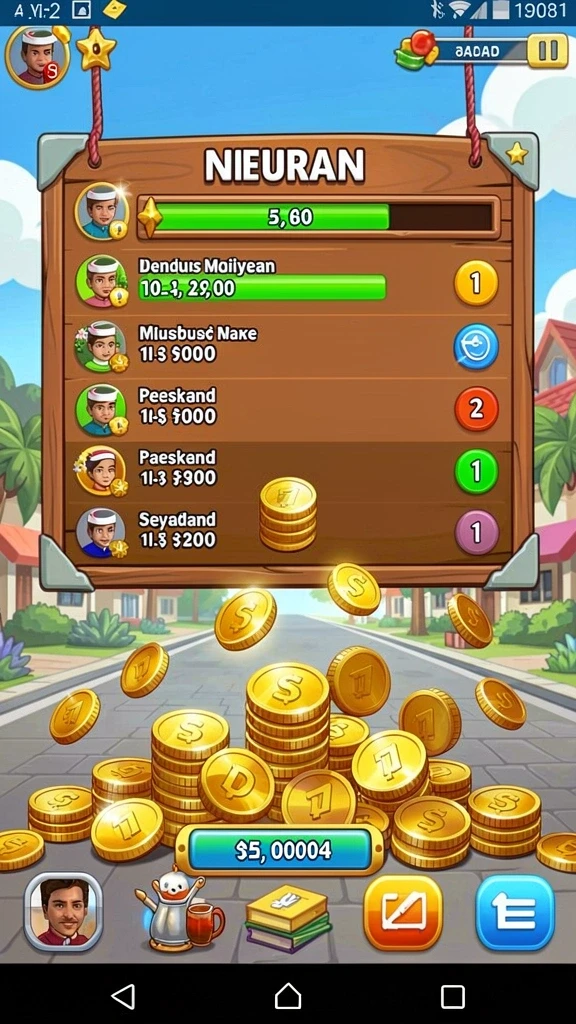 Screenshot gameplay menunjukkan mesin slot yang menggembirakan.