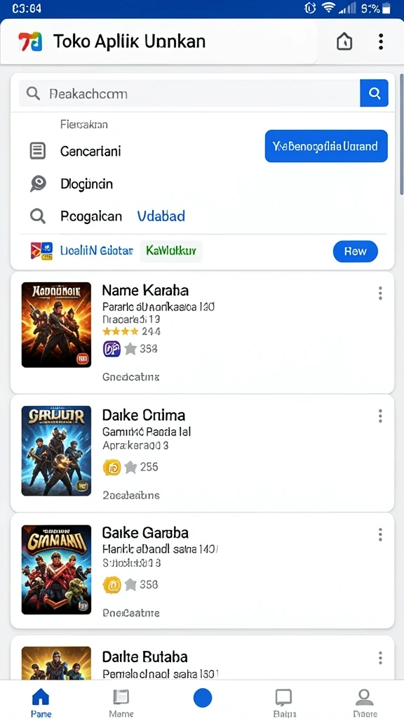 Tampilan antarmuka yang menarik dan user-friendly.