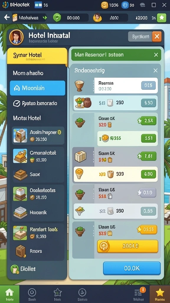 Tampilan menarik dari menu utama aplikasi.
